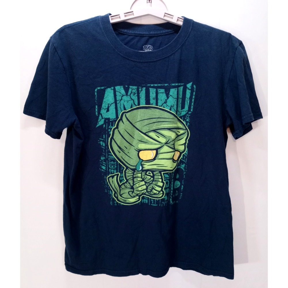 Funko Pop League of Legends Amumu Sad Mummy Men's T-Shirt, Small, Navy Blue